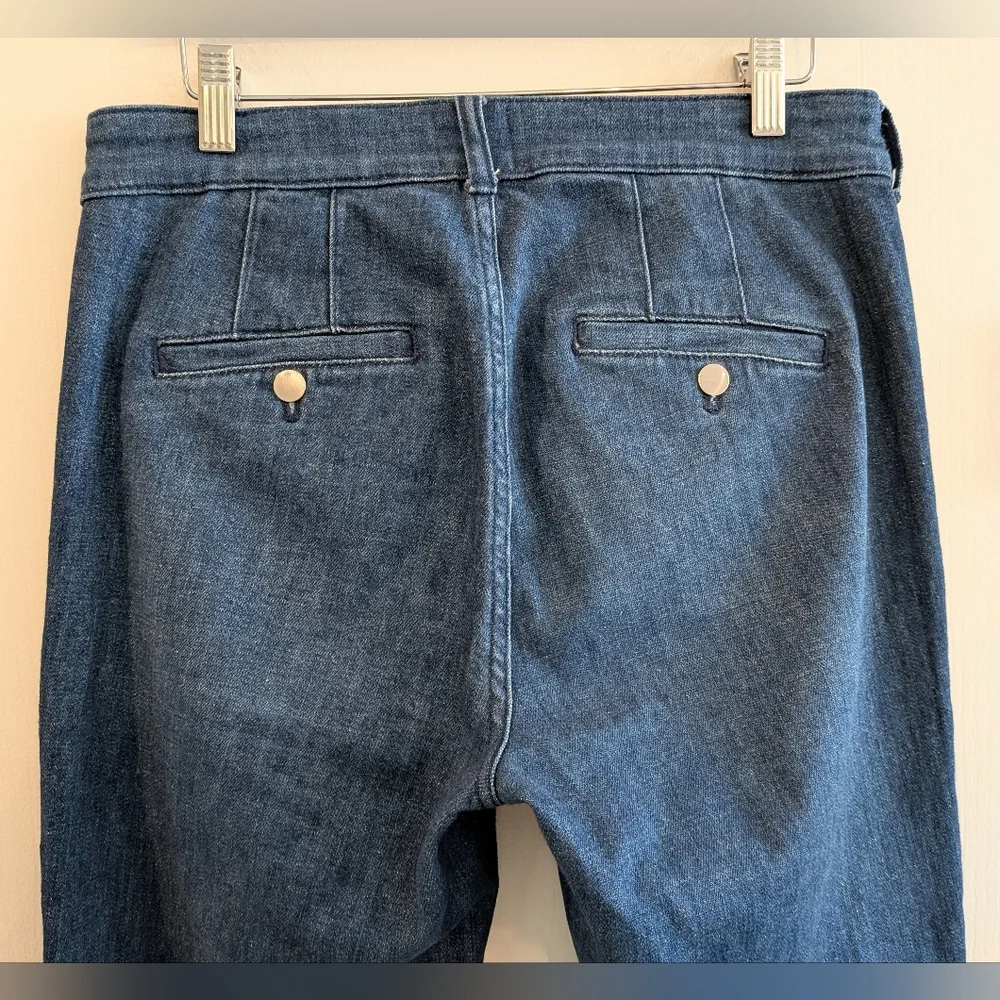 Anthropologie Maeve The Essential Slim High-Rise Straight Blue Jeans Size 28